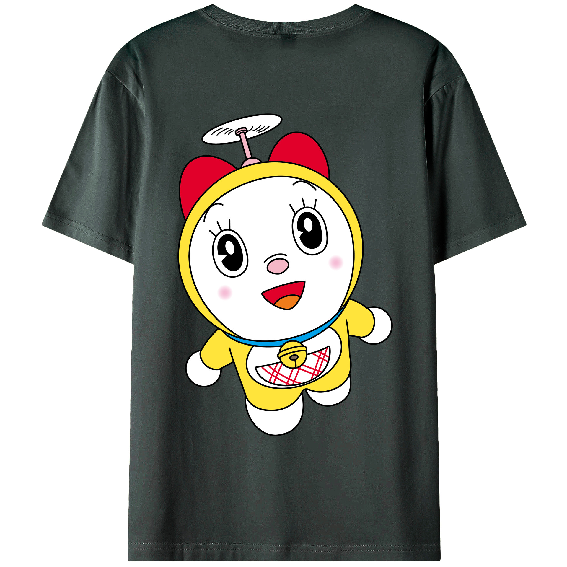 （画像用） ドラえもん ドラミ Doraemon Dorami 綿100％ メンズ半袖Tシャツ（バックプリント） 通気性